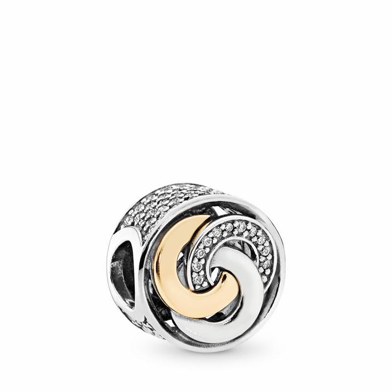 Pandora Interlinked Circles Charm Online NZ, Two Tone (194863-WLV)